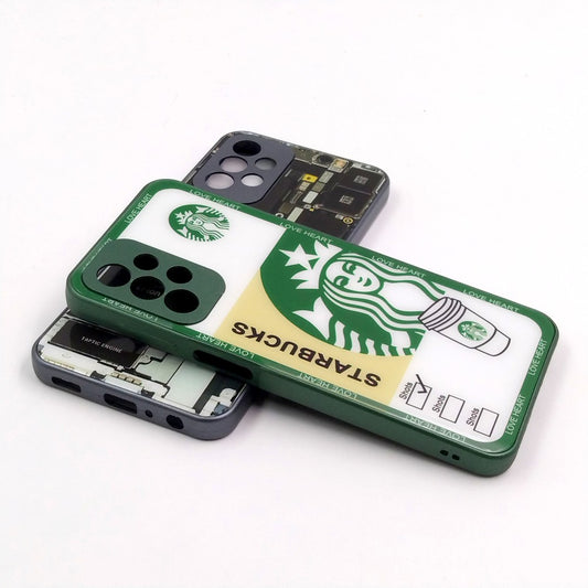 Samsung A23 pack of 2 Glass Back Covers Stabucks and Circuit Design