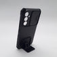 Samsung A54 5G Case with Slide Cover Camera Protector, Slim Hybrid Shockproof Rugged Cover with Built-in Kickstand, Black