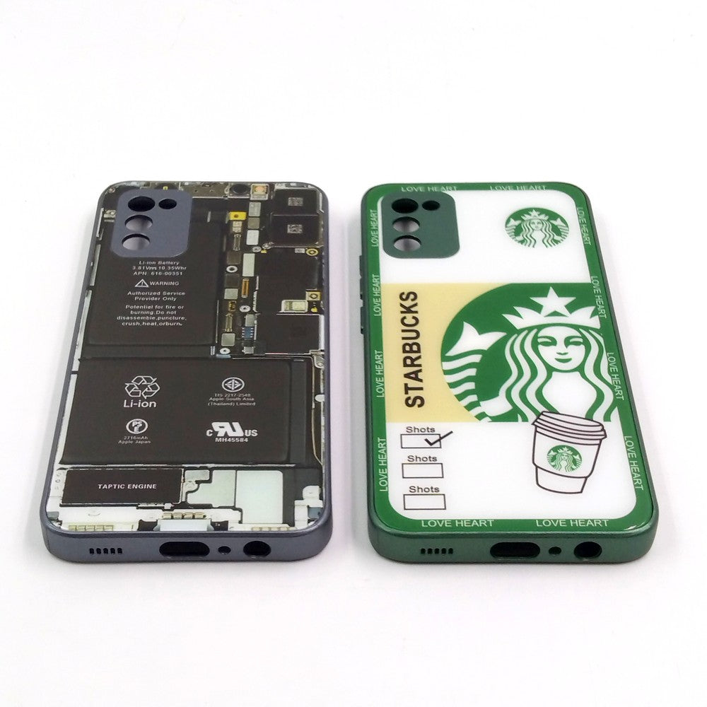 Samsung A02s pack of 2 Glass Back Covers Stabucks and Circuit Design