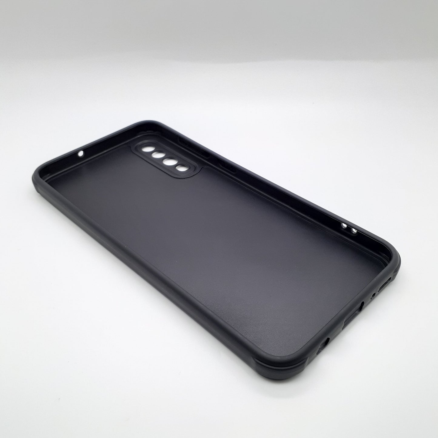 Samsung A50 Carbon Fiber texture Hard Rubber armour back cover shock-porof case