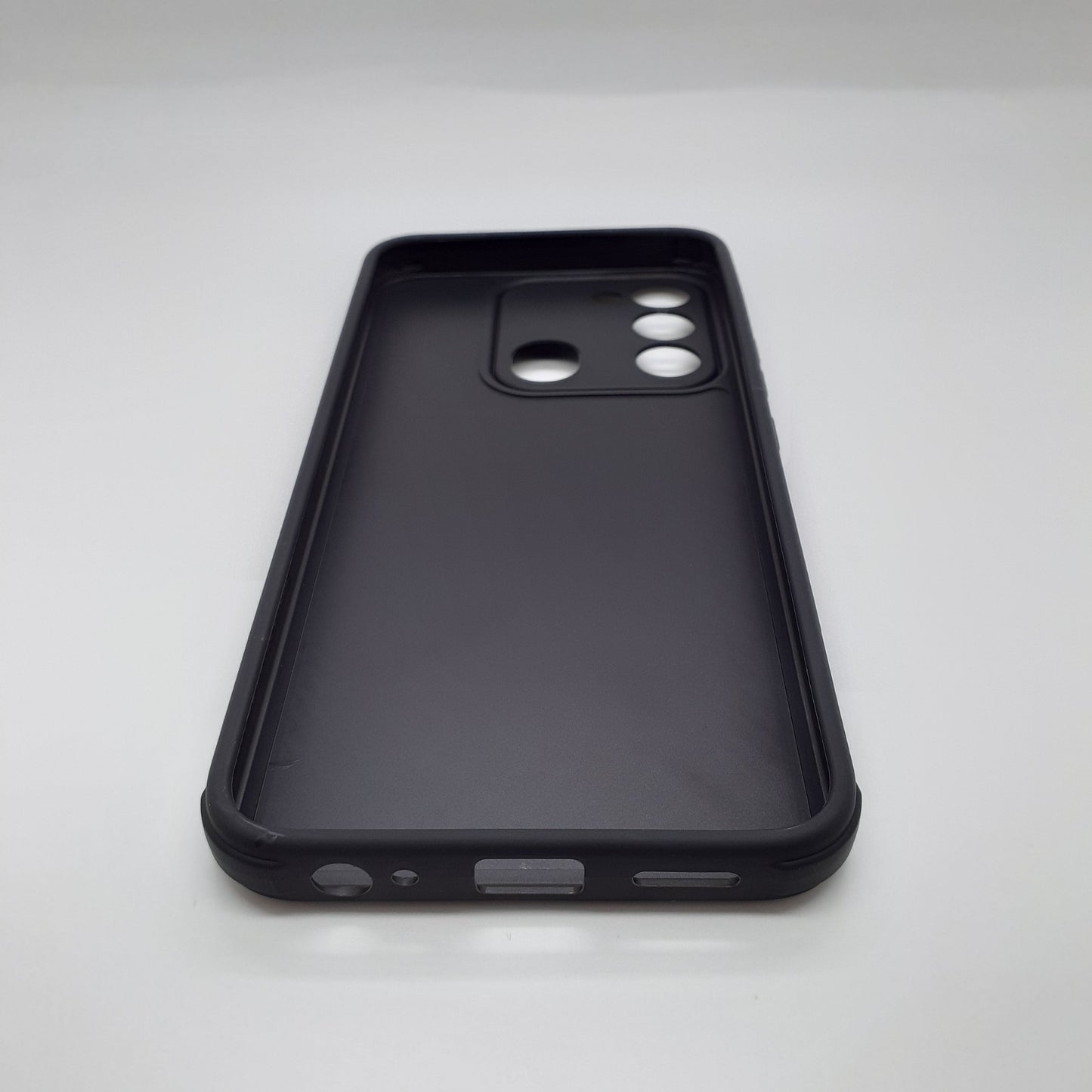 Tecno Spark 8C Carbon Fiber texture Hard Rubber armour back cover shock-porof case