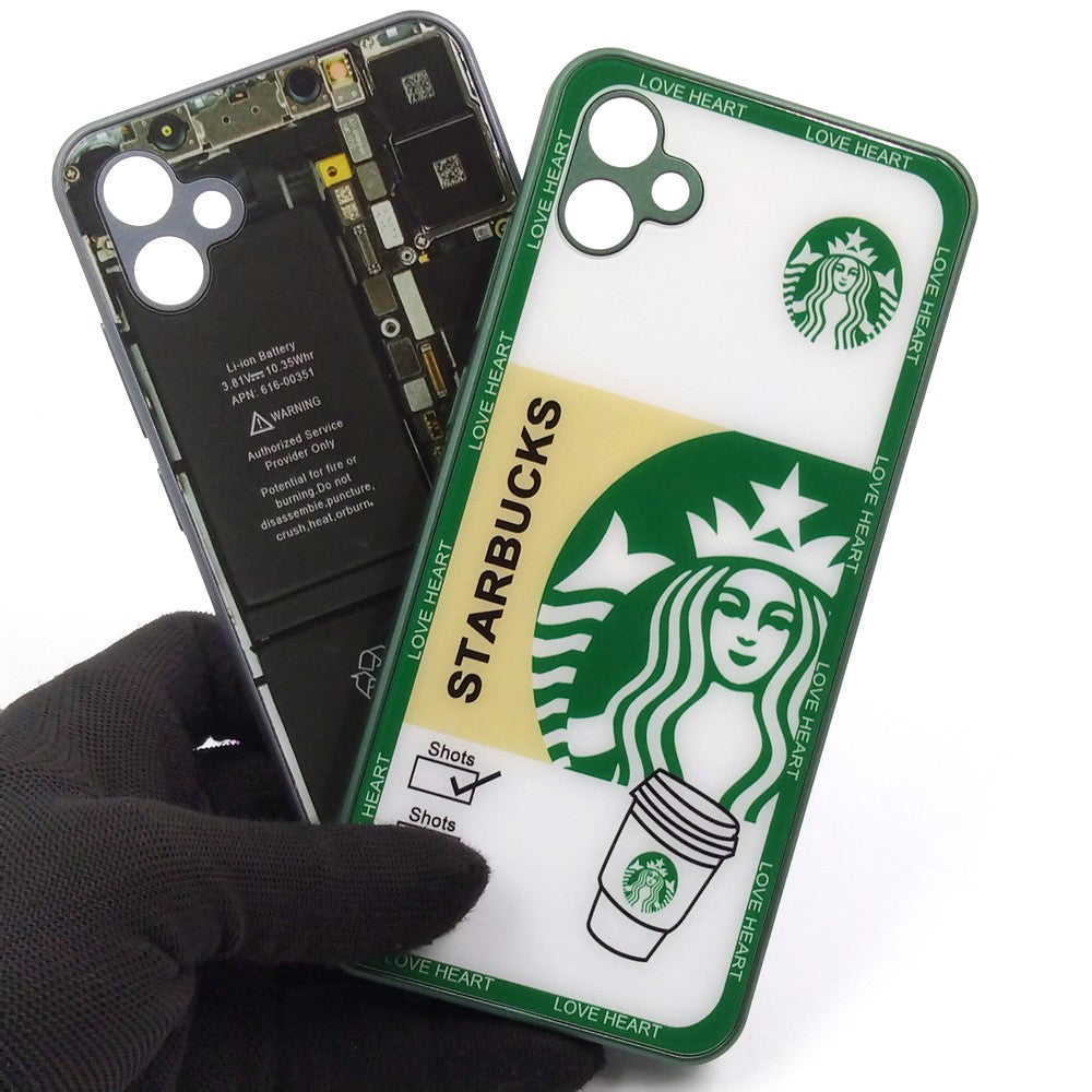 Samsung A04e pack of 2 Glass Back Covers Stabucks and Circuit Design
