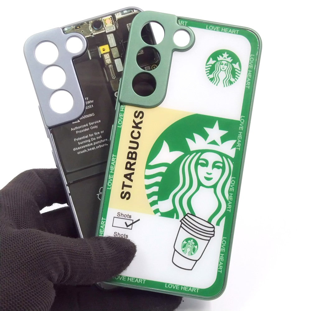Samsung S22 pack of 2 Glass Back Covers Stabucks and Circuit Design