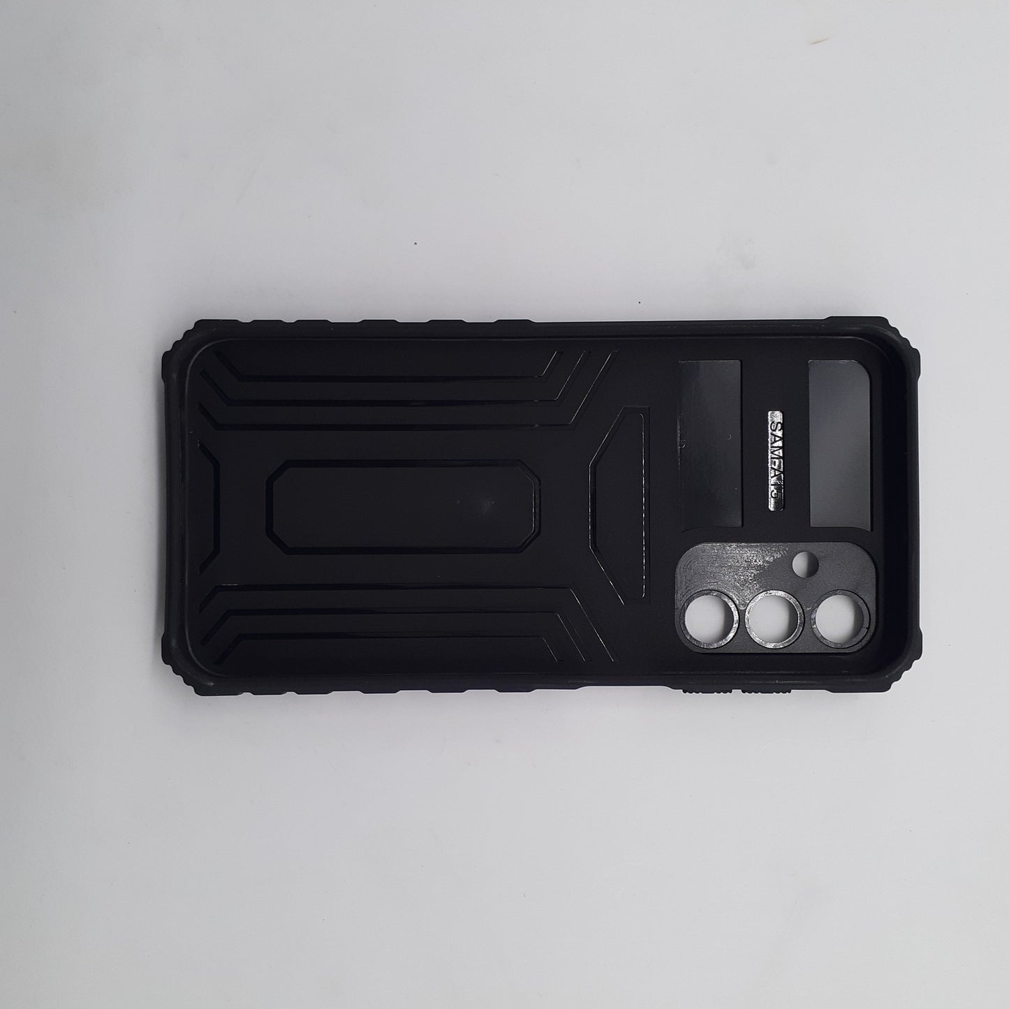 Samsung A15 Heavy Duty Protective Phone Case with Camera Lens Slide Cover and Integrated Kickstand for Hands-Free Viewing