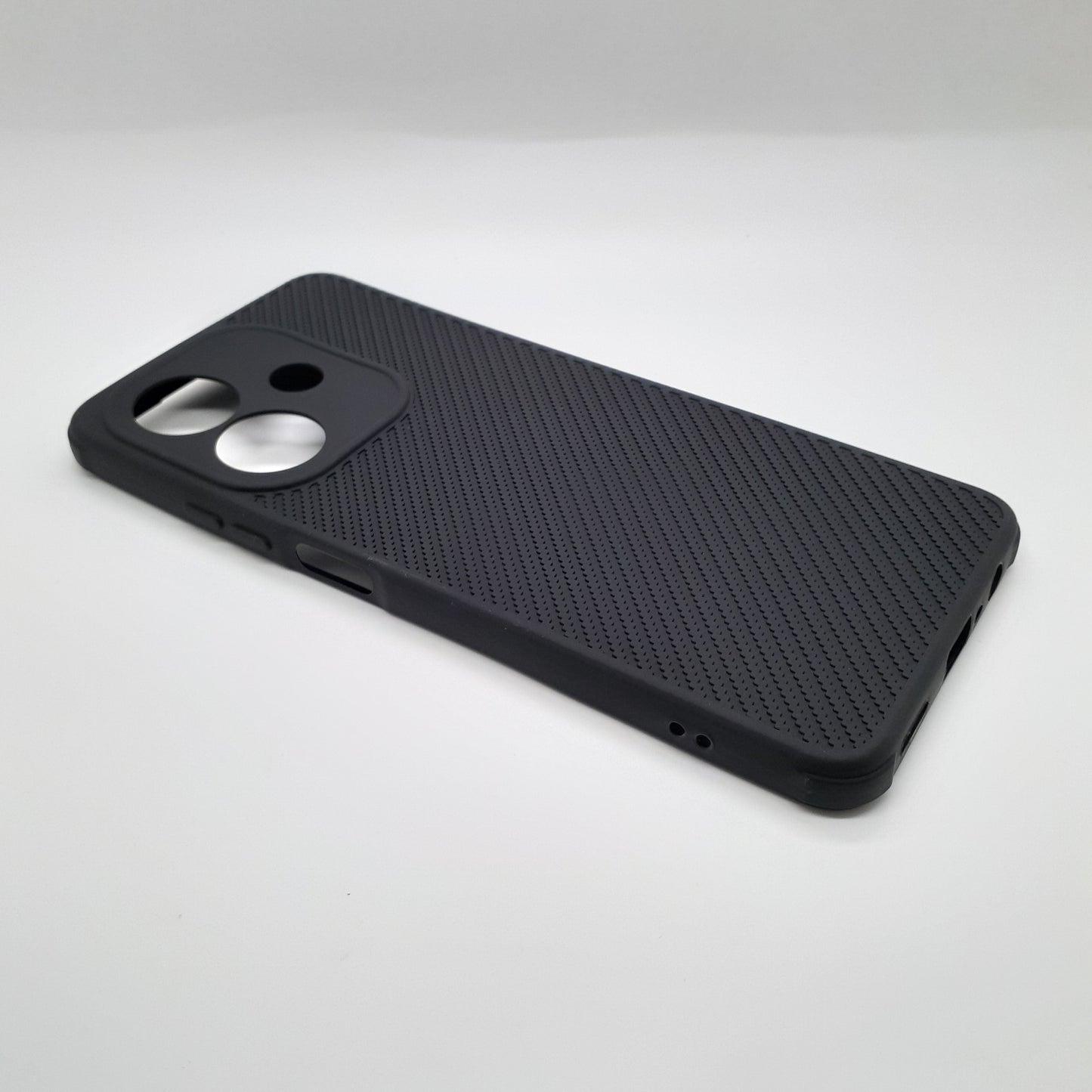 OPPO A3x Carbon Fiber texture Hard Rubber armour back cover shock-porof case