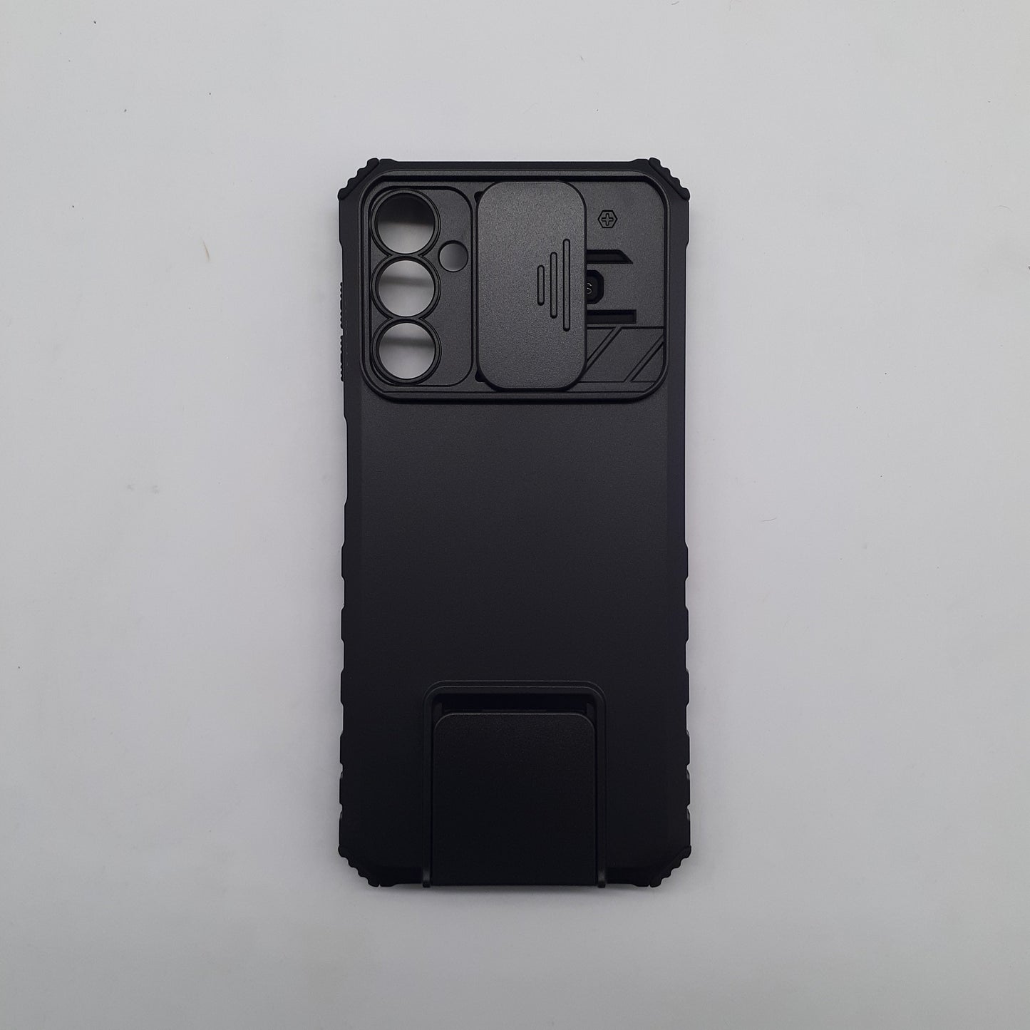 Samsung A14 Heavy Duty Shockproof Phone Case with Sliding Camera Lens Cover and Integrated Kickstand for Military Grade Protection