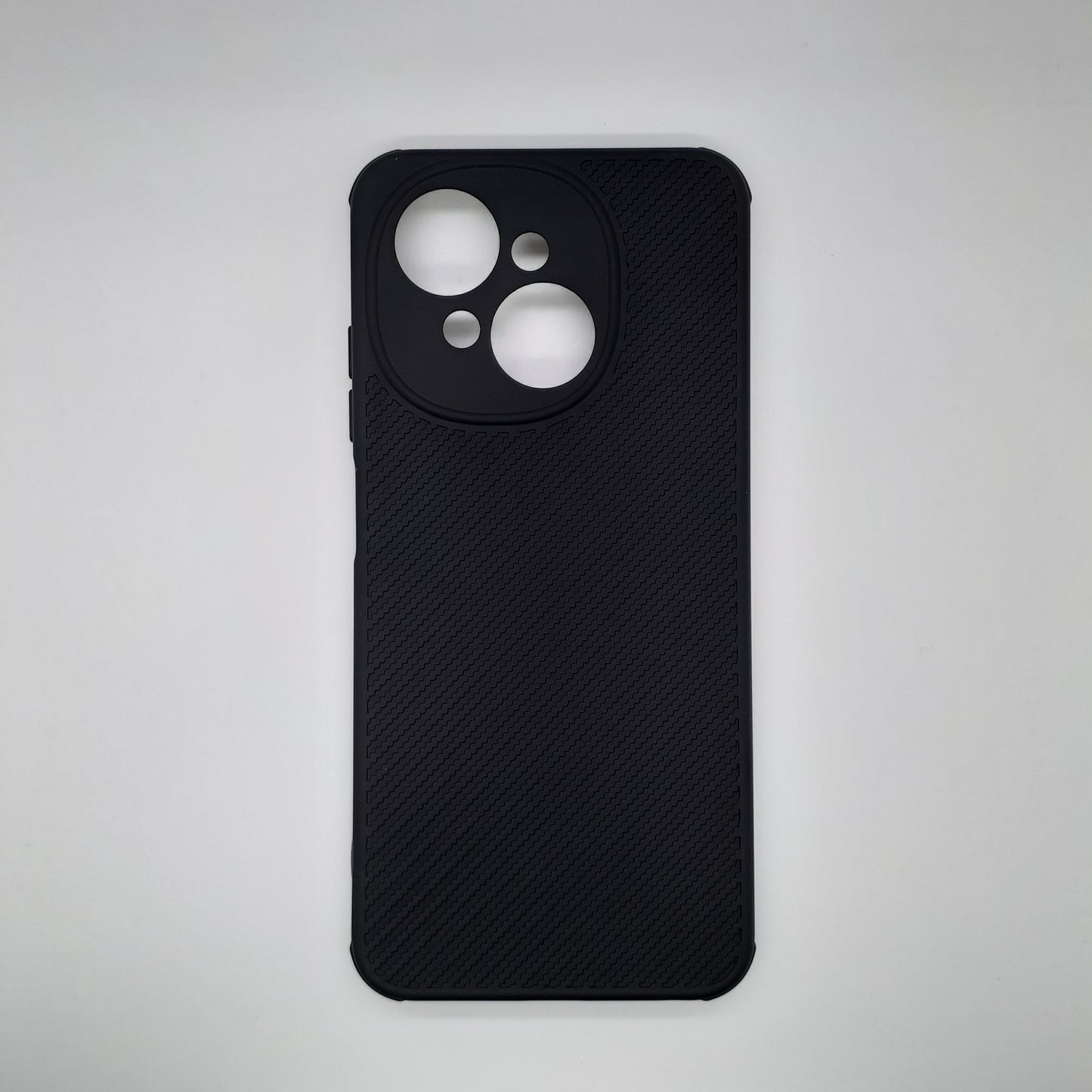 Tecno Spark Go 1 Carbon Fiber texture Hard Rubber armour back cover shock-porof case
