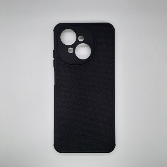 Tecno Spark Go 1 Carbon Fiber texture Hard Rubber armour back cover shock-porof case