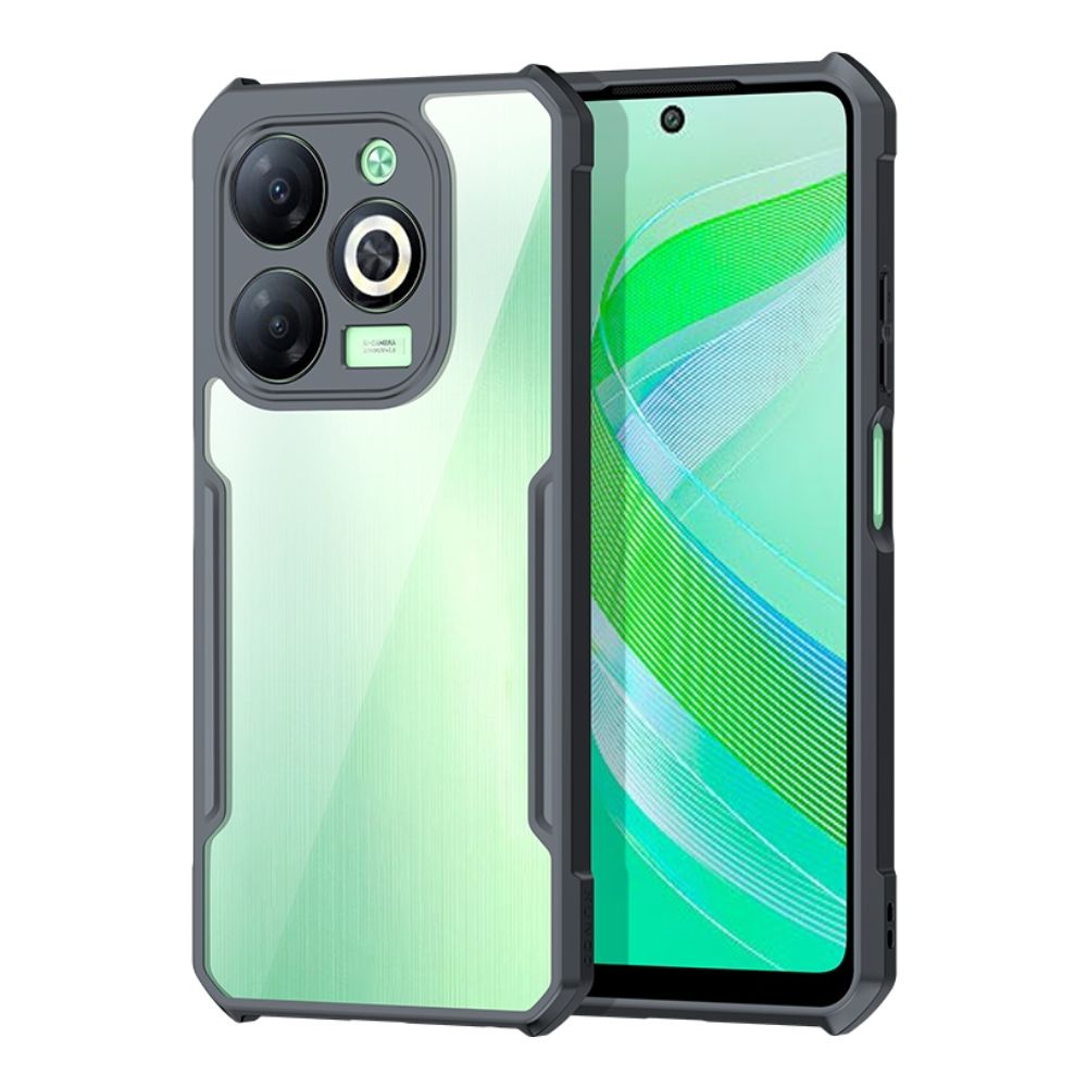Infinix Smart 8 Plus iPAKY Hybrid Armor Case with Carbon Fiber Texture, Shockproof Edges, Enhanced Grip, and Precise Cutouts for Full Protection