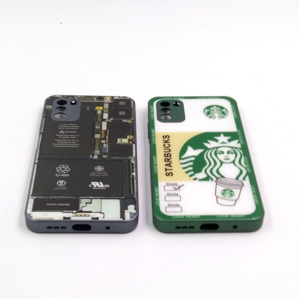 Xiaomi POCO M3 pack of 2 Glass Back Covers Stabucks and Circuit Design