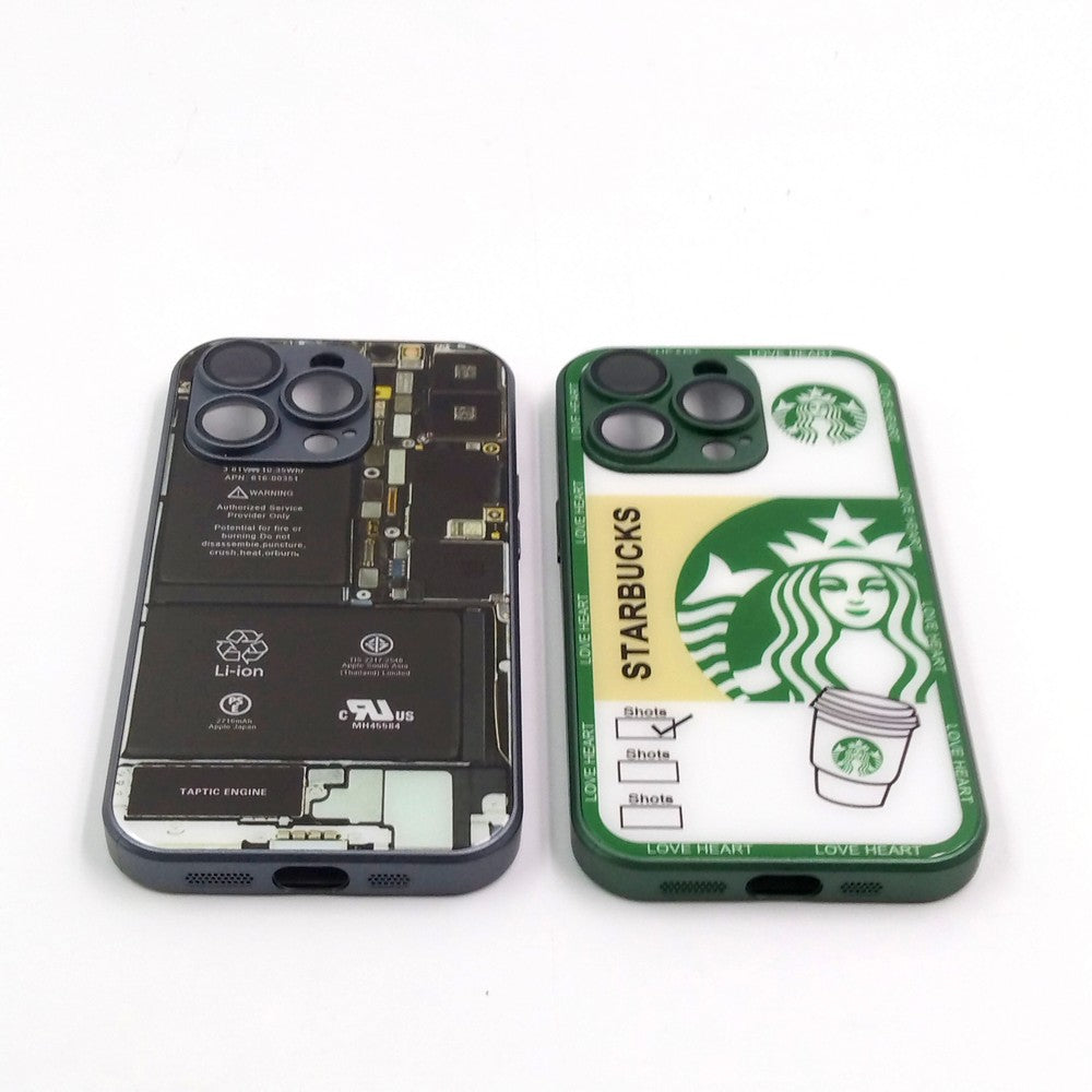 iPhone 14 Pro pack of 2 Glass Back Covers Stabucks and Circuit Design
