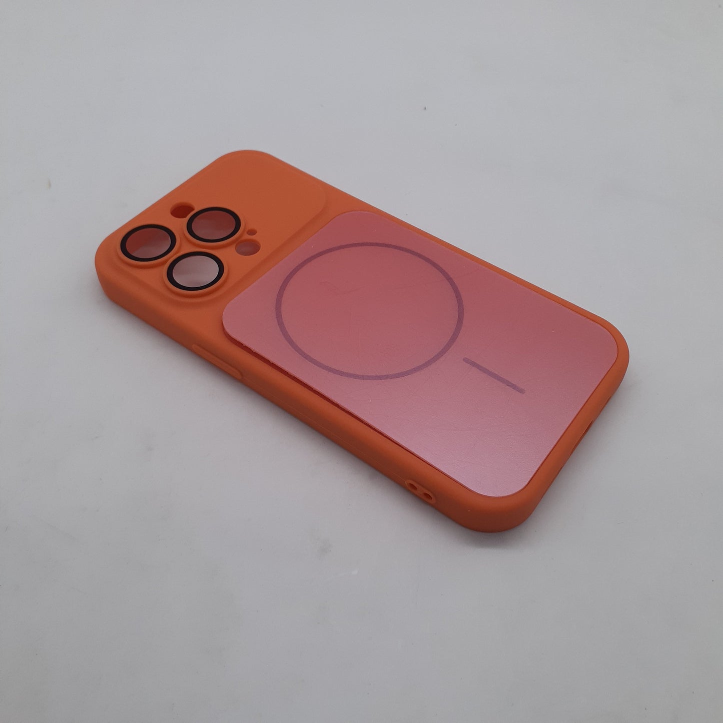 iPhone 14 Pro Orange Back Case - Slim Fit Protective Silicone Phone Cover