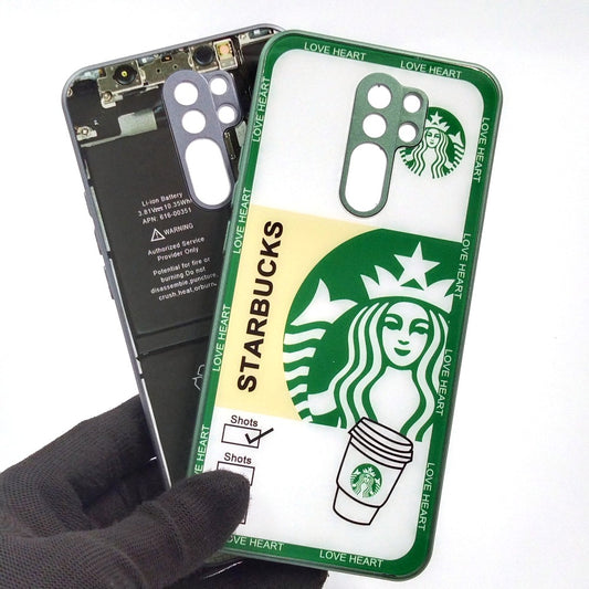 Redmi 9 pack of 2 Glass Back Covers Stabucks and Circuit Design