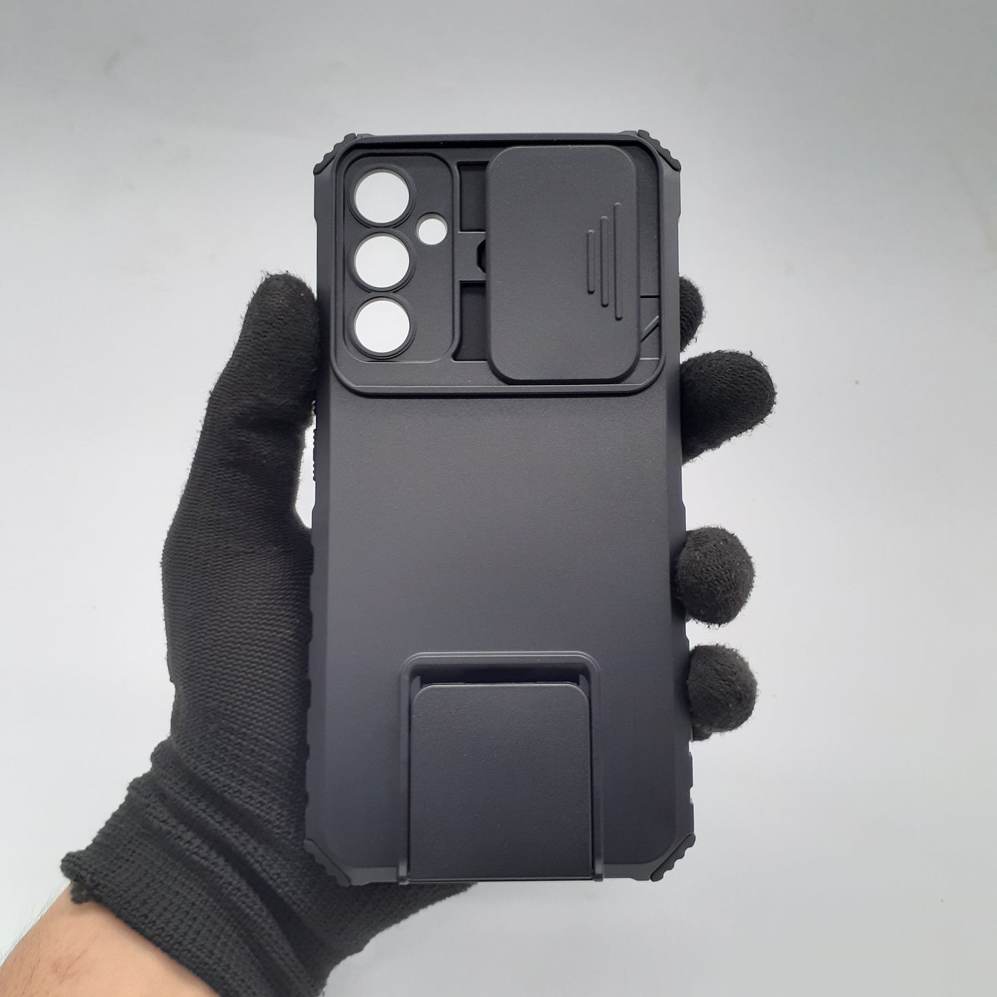 Samsung A34 Phone Case with Camera Lens Slide Cover and Built-in Kickstand, Heavy Duty Shockproof Protective Cover