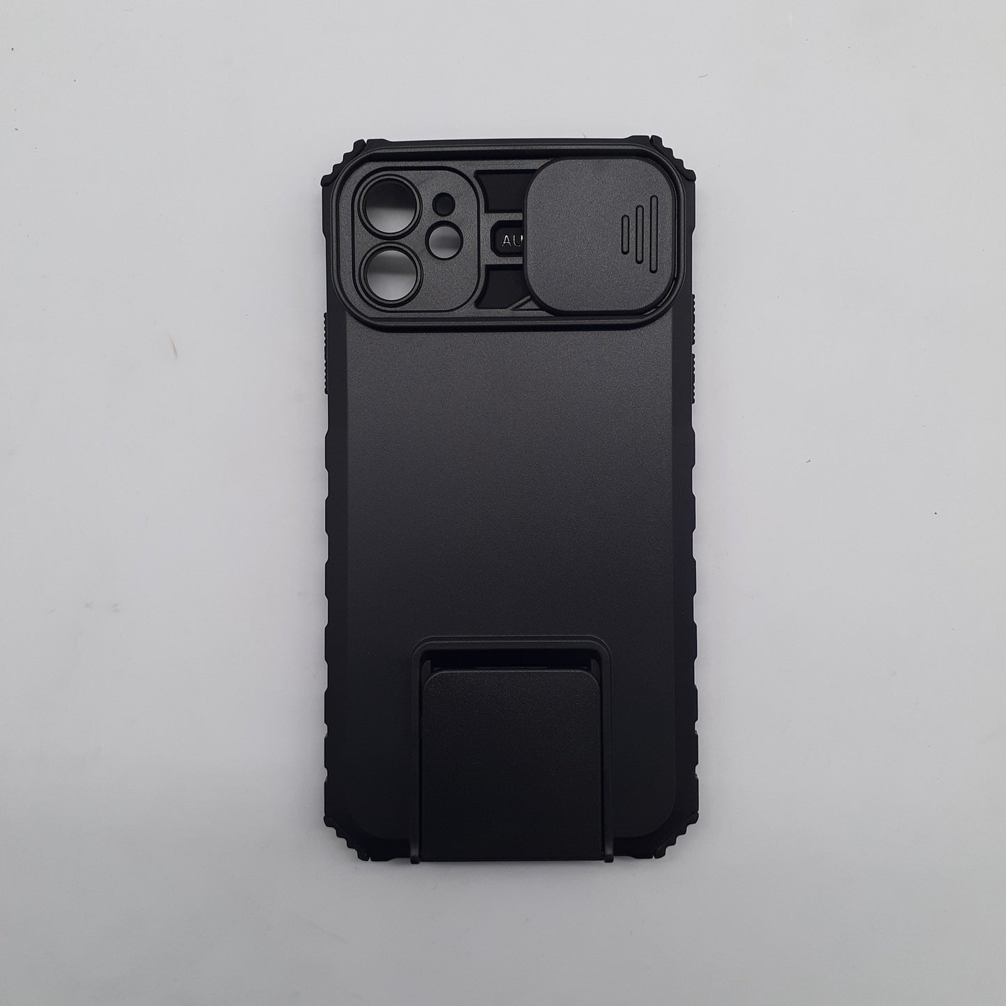 iPhone 11 Rugged Shockproof Heavy-Duty Case with Camera Slide Cover and Integrated Built-in Kickstand for Maximum Protection and Hands-Free Viewing