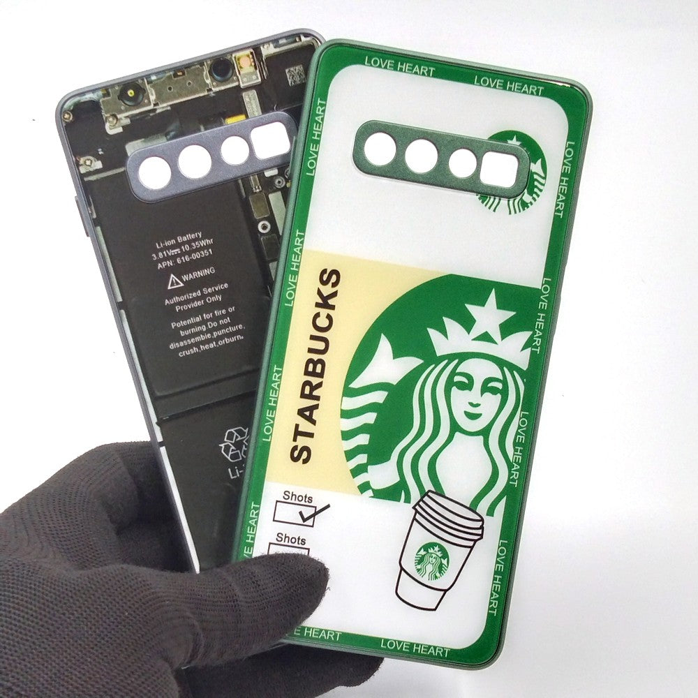Samsung S10 Plus pack of 2 Glass Back Covers Stabucks and Circuit Design