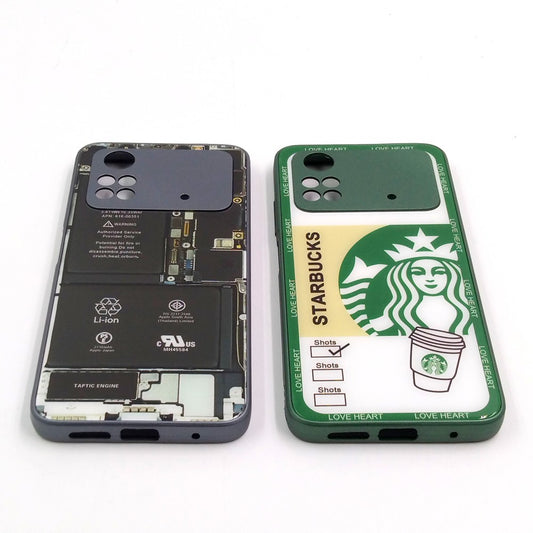 Xiaomi POCO M4 Pro pack of 2 Glass Back Covers Stabucks and Circuit Design