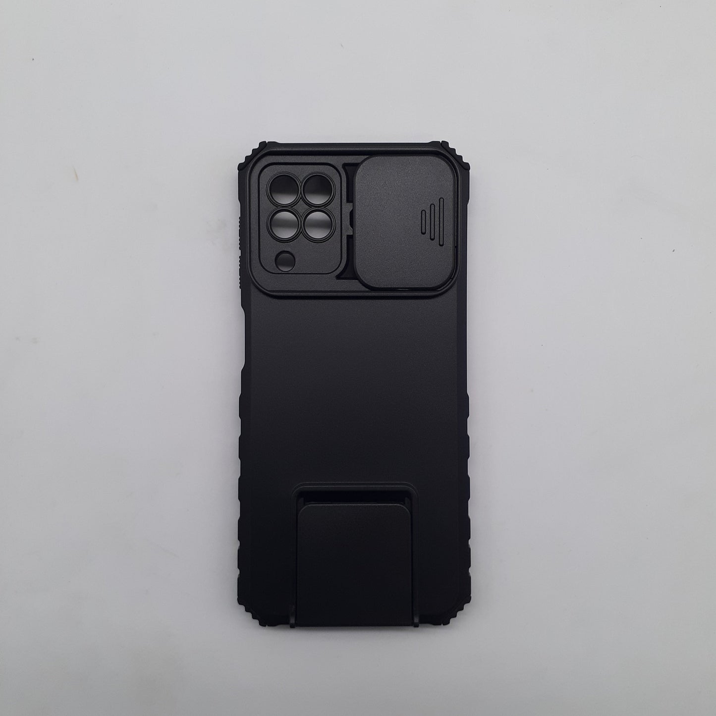 Samsung A22/A22 5G Protective Phone Case with Sliding Camera Cover Lens Protection and Integrated Kickstand/Built-in Stand, Heavy Duty Shockproof Armor