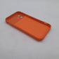 iPhone 12 Orange Back Case - Slim Fit Protective Silicone Phone Cover
