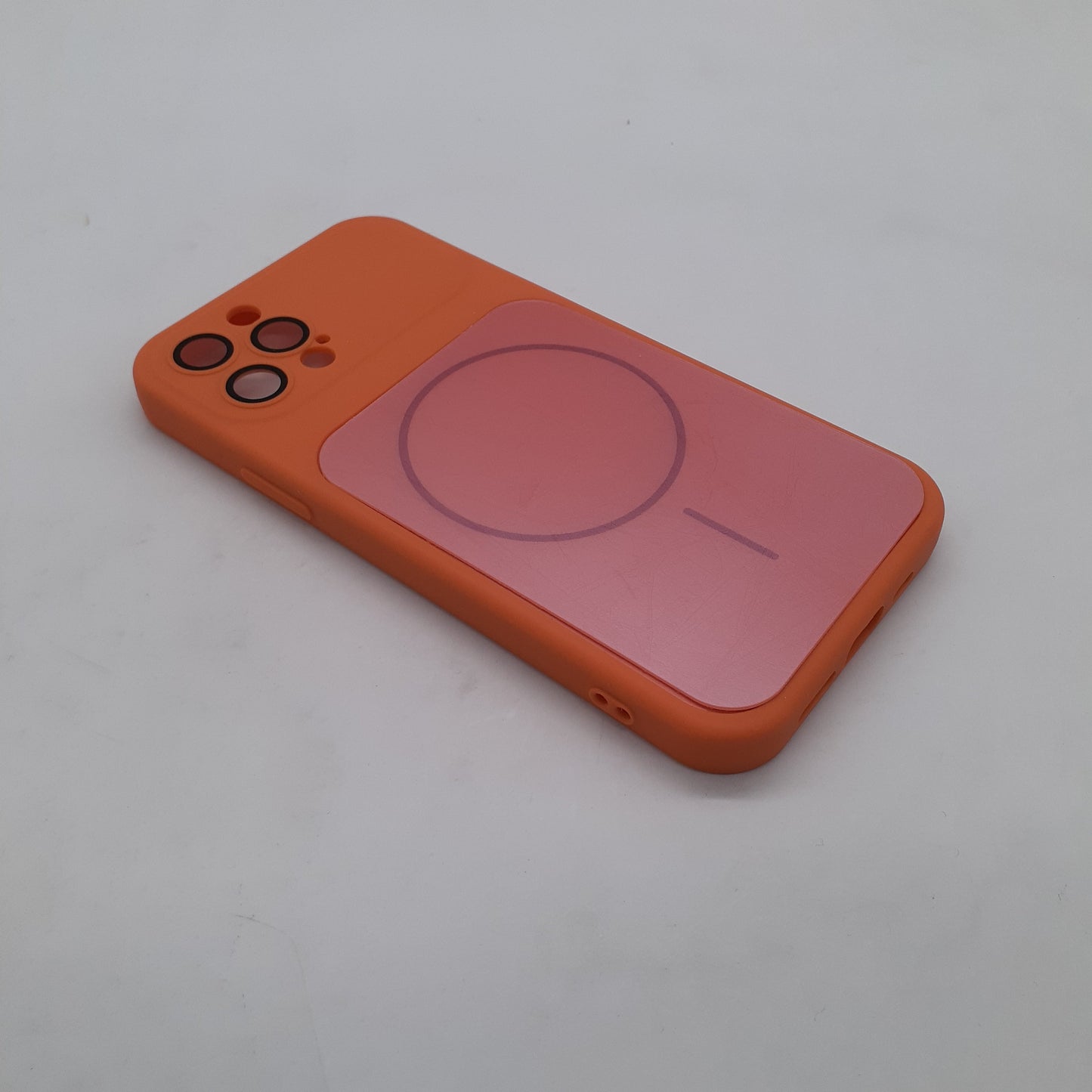 iPhone 12 Pro Orange Back Case - Slim Fit Protective Silicone Phone Cover