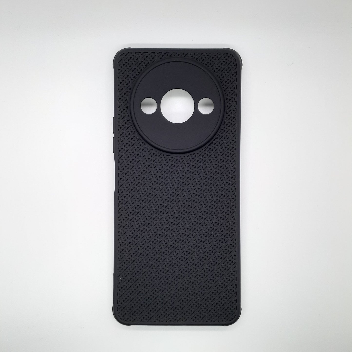 Redmi A3 Carbon Fiber texture Hard Rubber armour back cover shock-porof case
