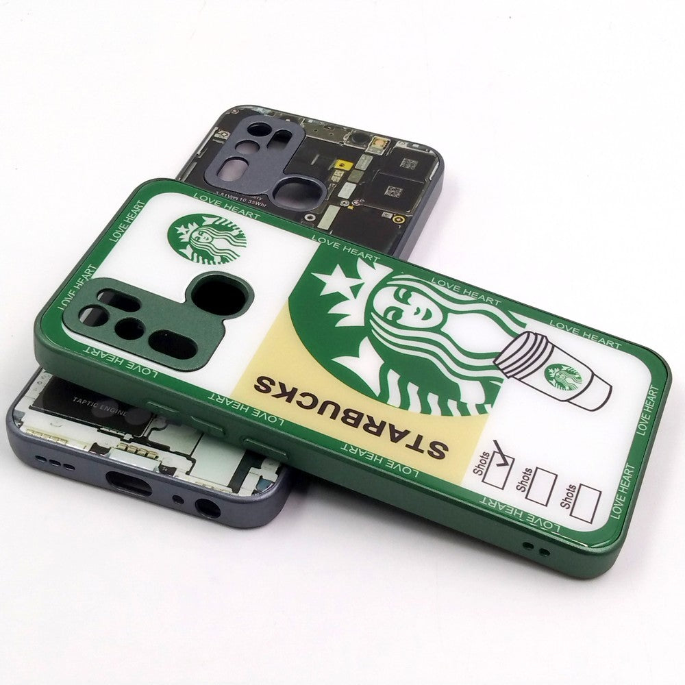 Vivo Y50 pack of 2 Glass Back Covers Stabucks and Circuit Design