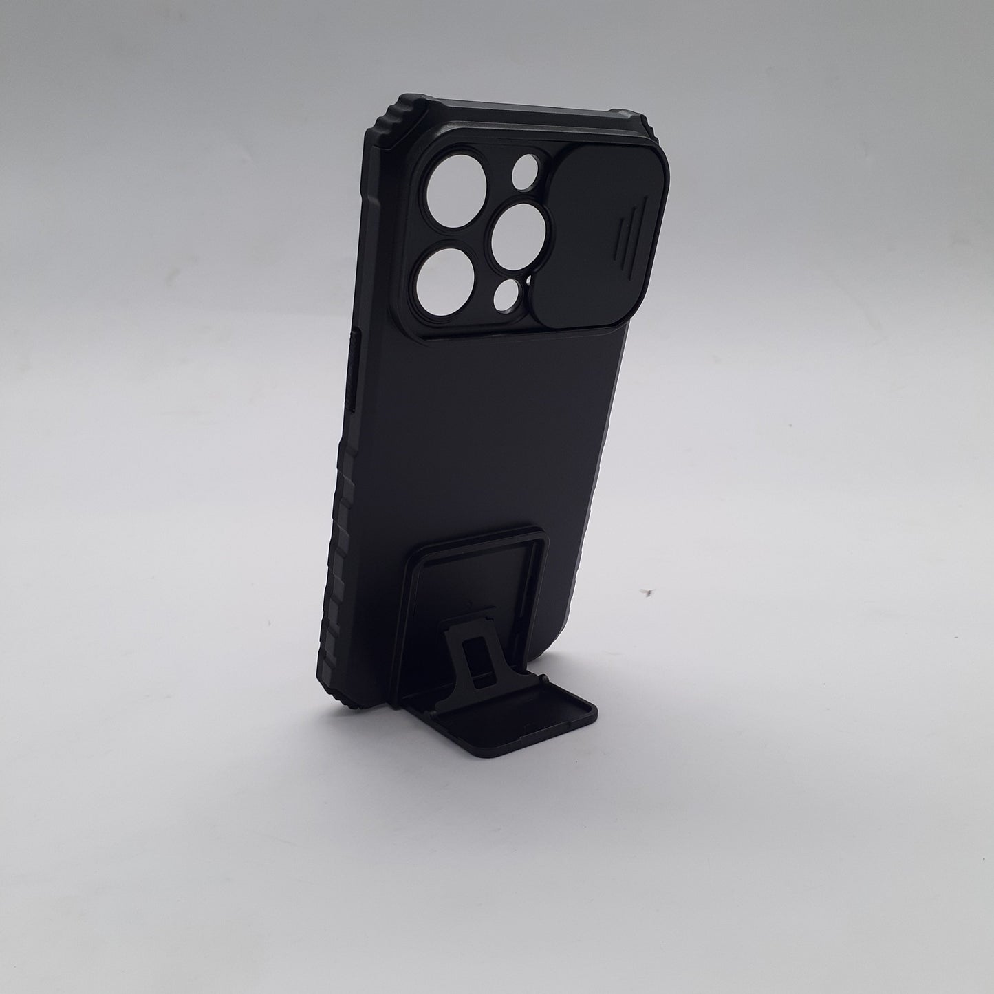 iPhone 14 Pro Heavy Duty Protective Case with Integrated Kickstand and Sliding Camera Lens Cover for Ultimate Screen and Camera Protection
