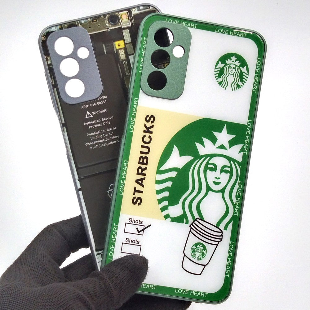 Samsung M13 pack of 2 Glass Back Covers Stabucks and Circuit Design