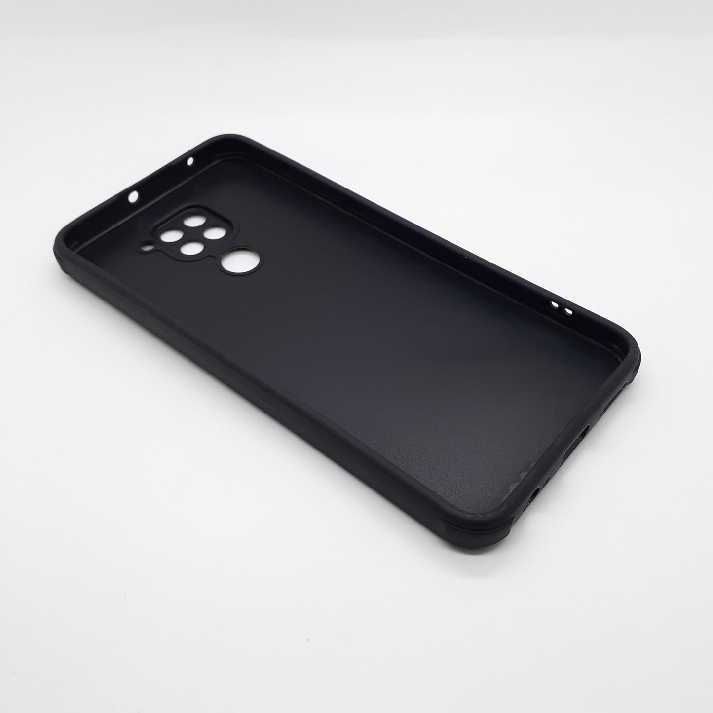 Redmi Note 9 Carbon Fiber texture Hard Rubber armour back cover shock-porof case