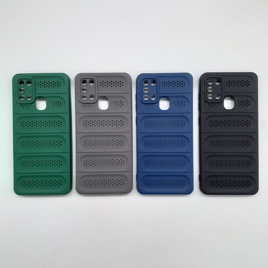 Samsung A21s Strong TPU Material Heat Dissipation Cooling Phone Case Shockproof Protective Cover with Enhanced Ventilation