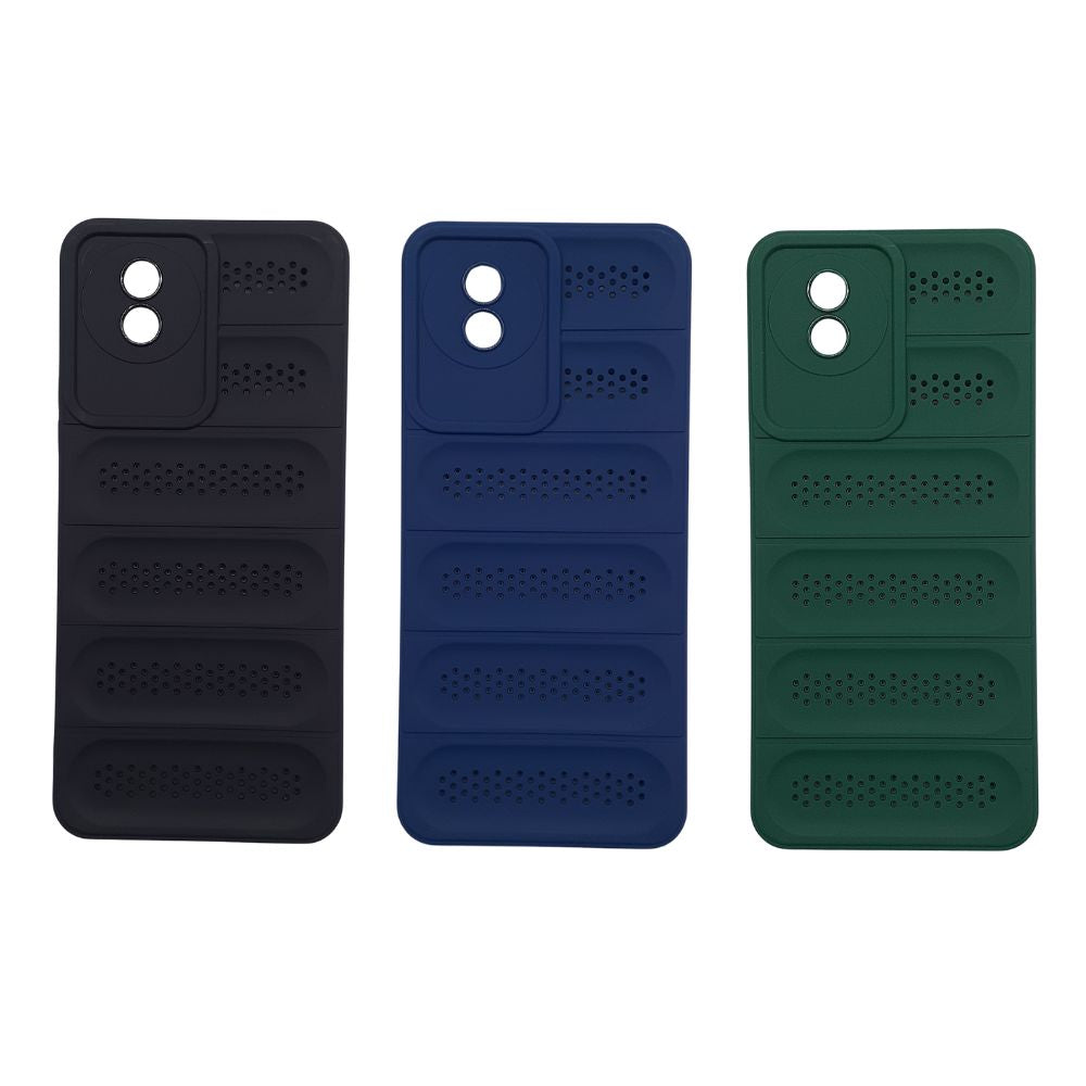 Vivo Y02 Heat Dissipation Design Strong TPU Material Slim Phone Case Carbon Fiber Brushed Anti-scratch TPU Back Cover