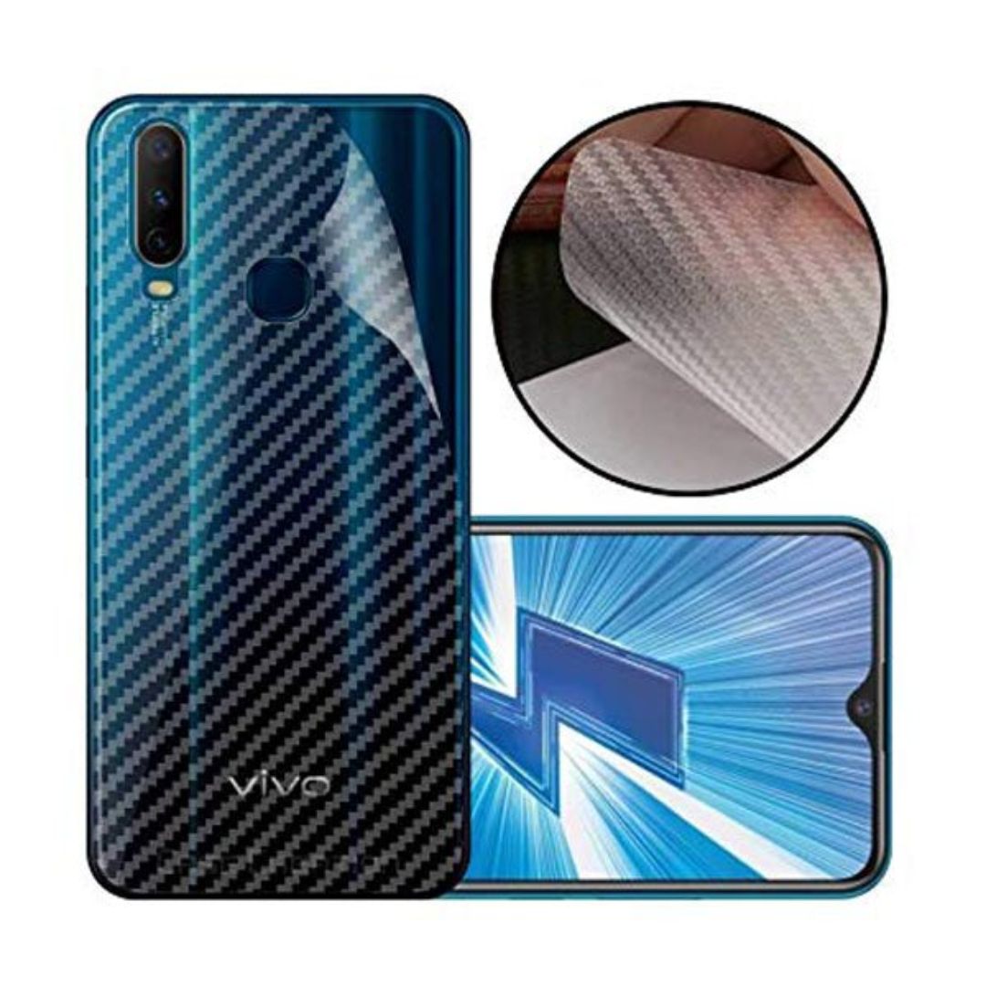 Vivo Y12 carbon Back Clear Skin Sticker