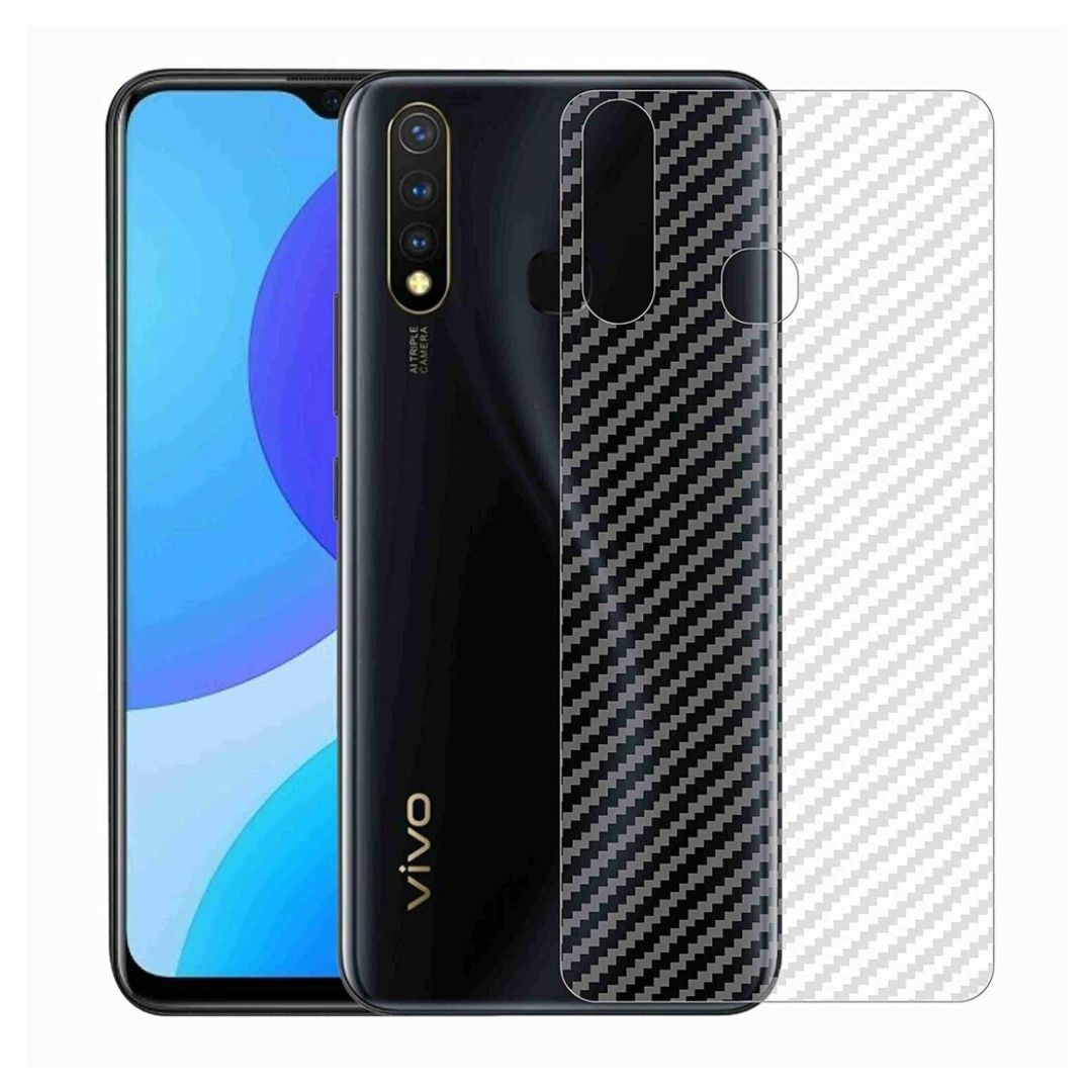 Vivo Y19 carbon Back Clear Skin Sticker