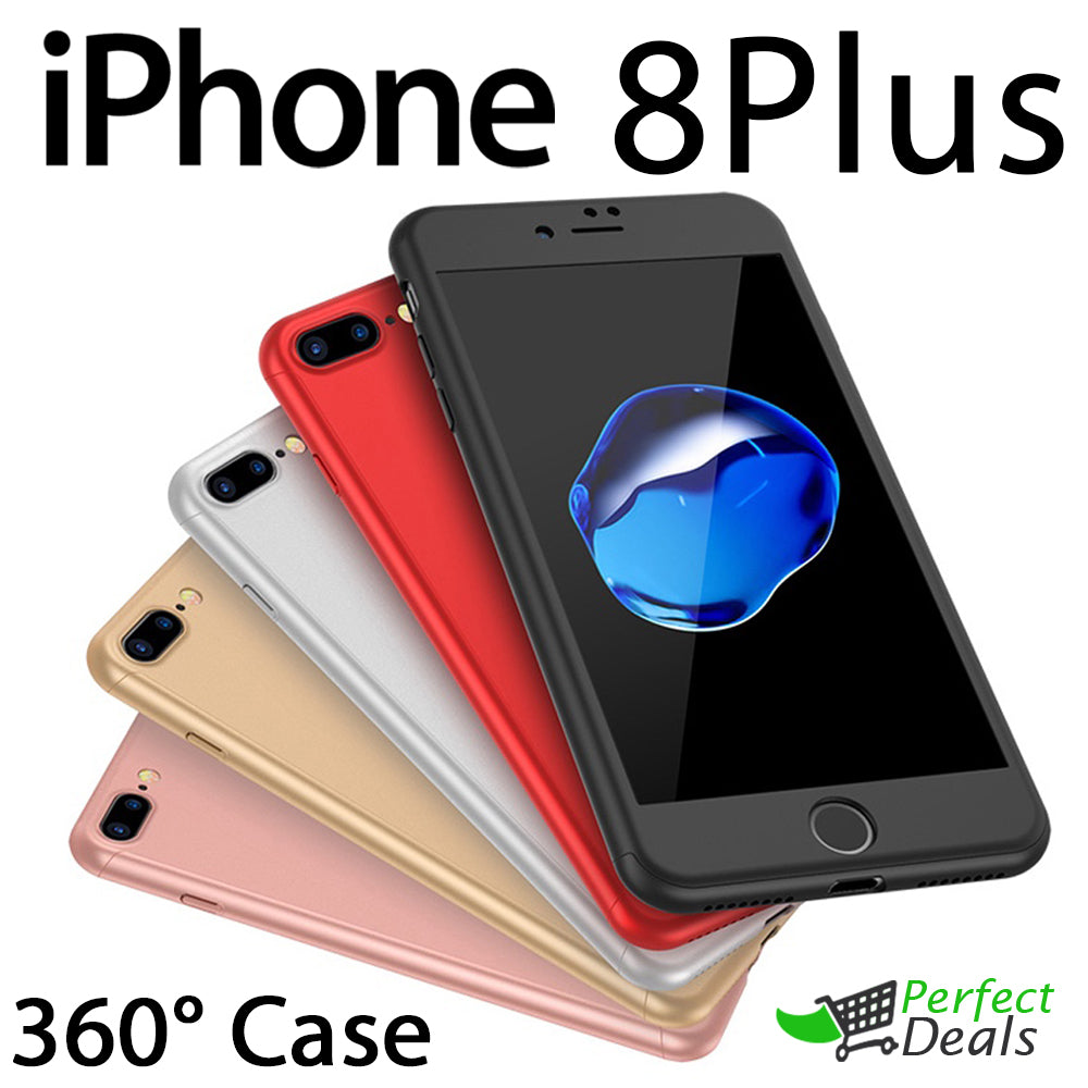 360° Case Cover for with a Free Screen Protector Tempered Glass for apple iPhone