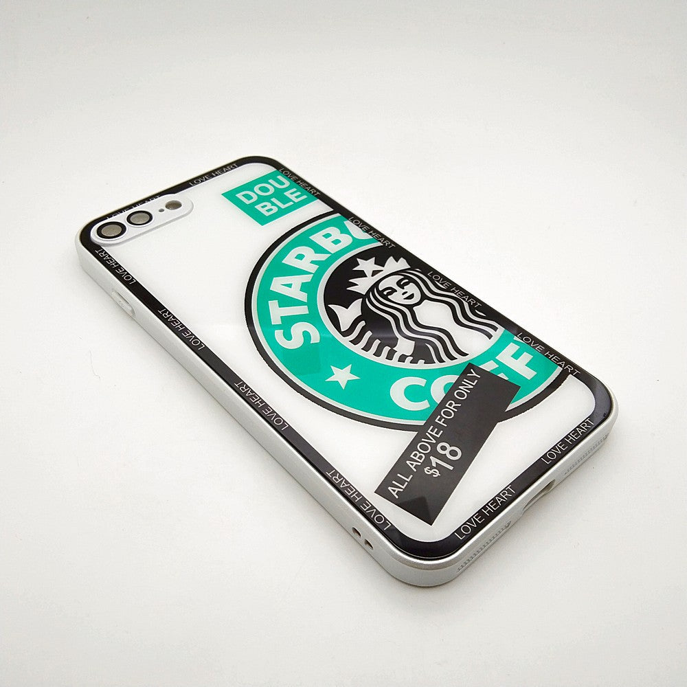 Starbucks Full Camera Lens Protective Hard Shel PC Case For apple iPhone 7 Plus / 8 Plus
