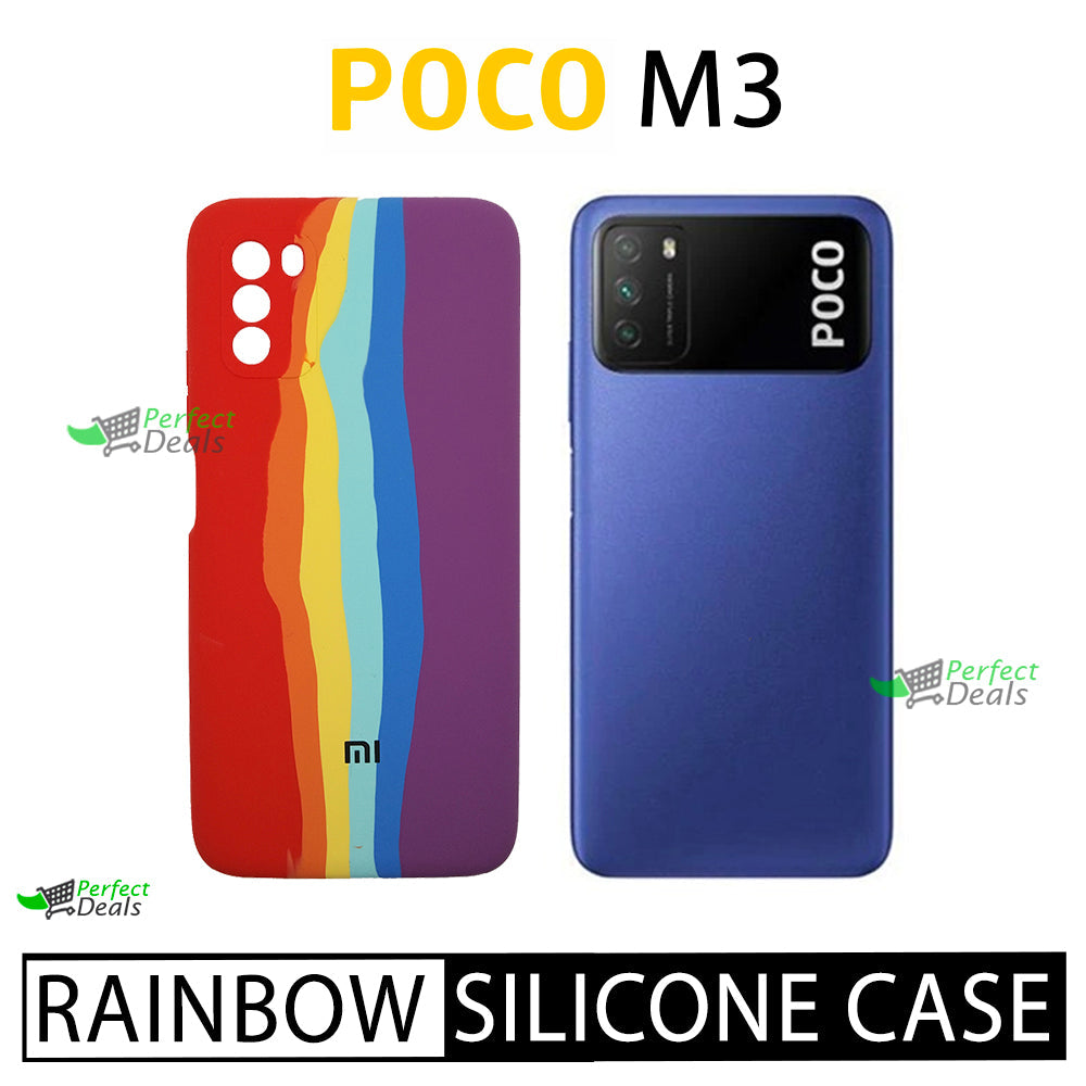 Latest Rainbow Silicone case for Xiaomi Mi POCO M3