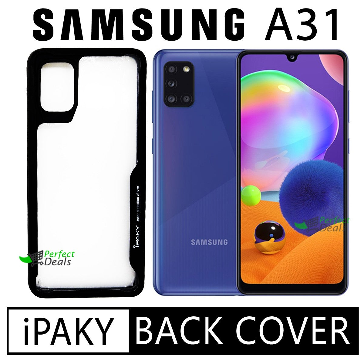 iPaky Shock Proof Back Cover for Samsung A31