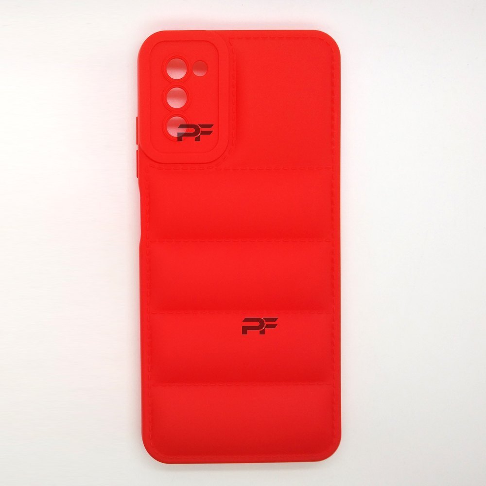 Puffer Case Jacket Cushion Back Cover for Samsung A03S