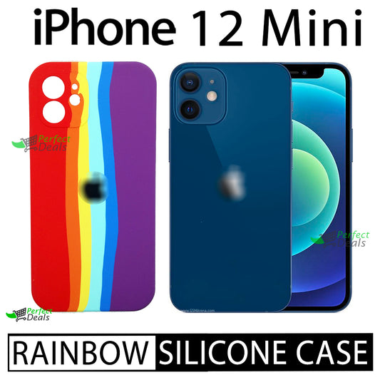 Latest Rainbow Silicone case for apple iPhone 12 Mini