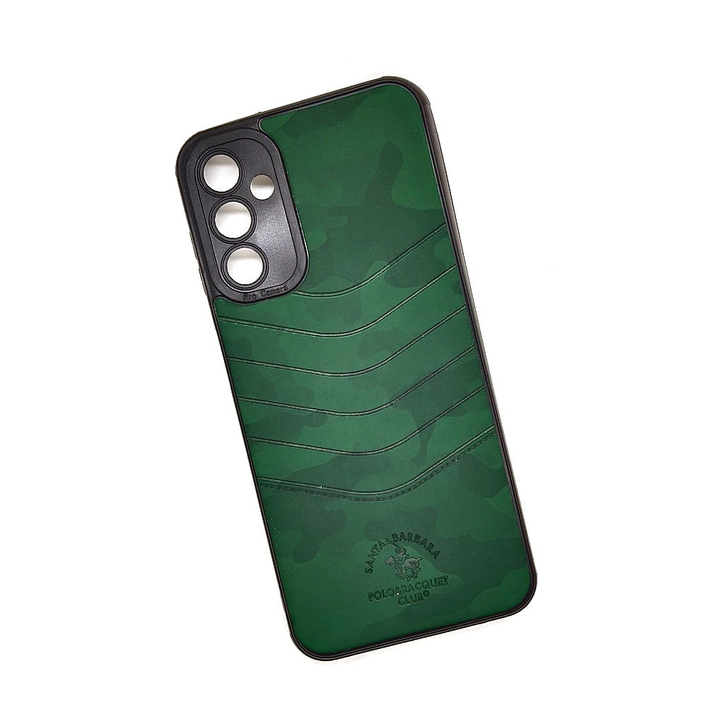 Samsung A14 POLO clothe texture case velvet Back Cover Green