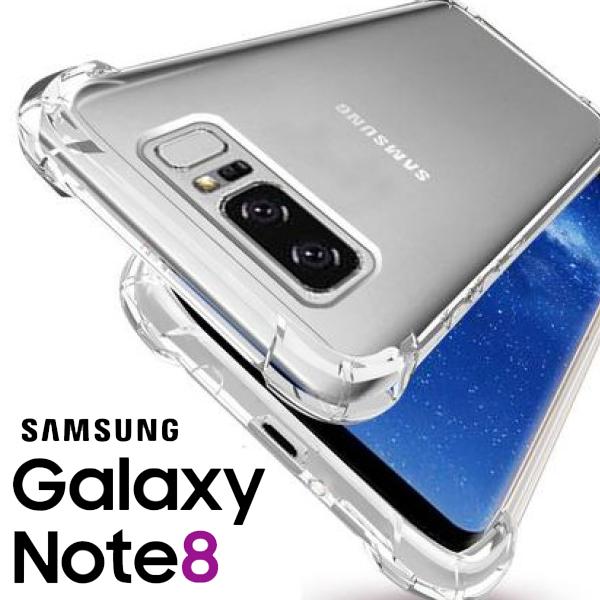 AntiShock Case for Samsung Galaxy Note 8 High Quality Clear Back Cover Soft Silicone TPU Case with anti-shock protection hardy edges fully transparent cover bumper case