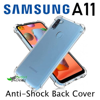 AntiShock Clear Back Cover Soft Silicone TPU Bumper case for Samsung A11