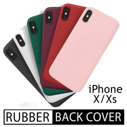 Slim Rubber fit back cover for iPhone X / Xs