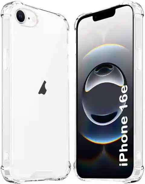 iPhone 16e Clear Anti-Shock Case Heavy Duty Corner Bumper Cover