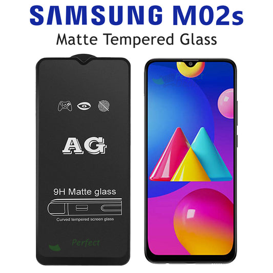 Matte Tempered Glass Screen Protector for Samsung Galaxy M02s