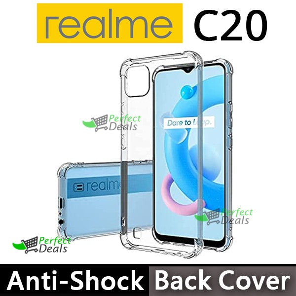 AntiShock Clear Back Cover Soft Silicone TPU Bumper case for Realme C20