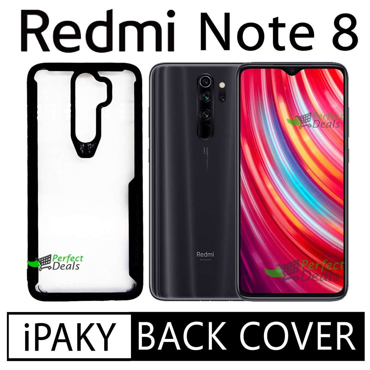iPaky Shock Proof Back Cover for Redmi Note 8 Pro