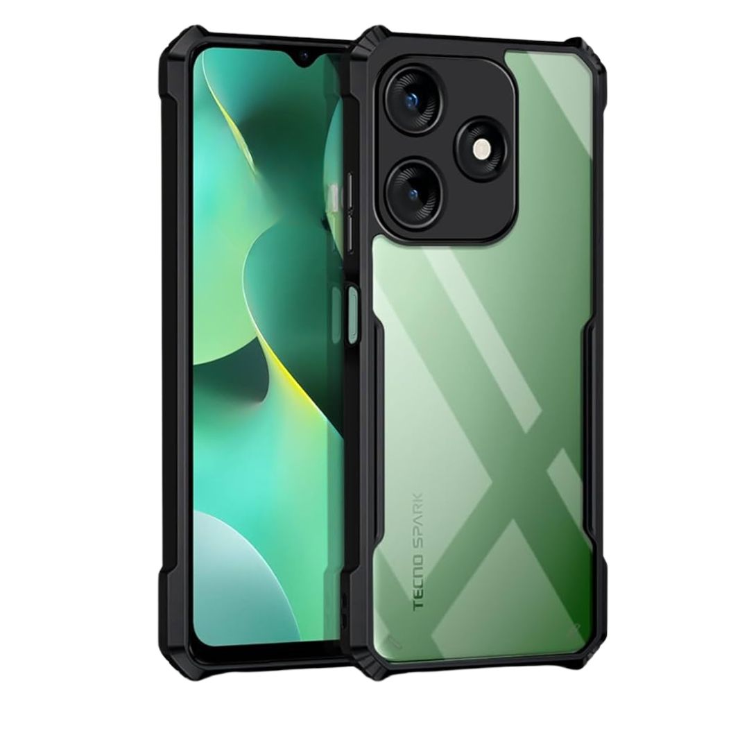 Tecno Spark 20 iPaky Case Back Cover Matte Black TPU Bumper case