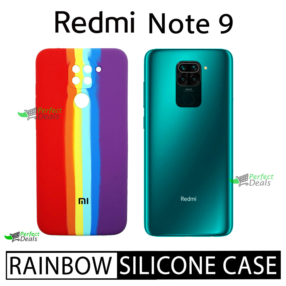 Latest Rainbow Silicone case for New Redmi Note 9