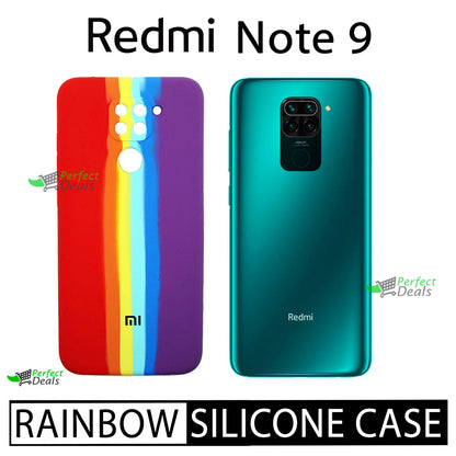 Latest Rainbow Silicone case for New Redmi Note 9